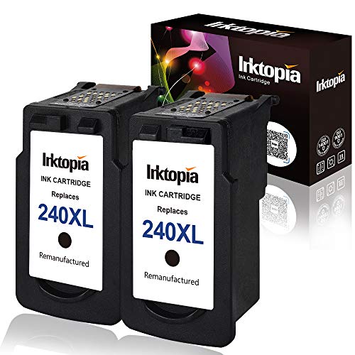 Inktopia Remanufactured Ink Cartridge Replacement for Canon PG-240XL 240XL PG240XL PG-240 240 XL (2 Black) for PIXMA MG3620 MG3520 MX532 MX472 MX452 MG2120 MX392 MX432 MX512 MG3600 Printer