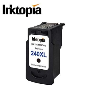 Inktopia Remanufactured Ink Cartridge Replacement for Canon PG-240XL 240XL PG240XL PG-240 240 XL (2 Black) for PIXMA MG3620 MG3520 MX532 MX472 MX452 MG2120 MX392 MX432 MX512 MG3600 Printer