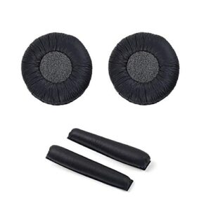 soft leather headphone ear pads cushion pads for sennheiser px200 px80 pc36 px100 pmx100 pmx200 pxc300 pxc250 earpads seninhi (black)
