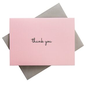 sweetzer & orange – pink thank you cards bulk box set of 48 blank cards with envelopes – 4x5.5” - baby shower note cards, wedding thank you cards or bridal shower thankyou card