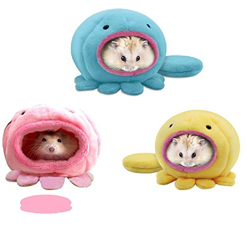 Pet Hamster Warm Bed House Cusion Fleece Hut Hanging Cage Cute Toy Nest for Mini Small Animal Mice,Rat,Sugar Glider,Chinchilla,Dwraf Hamster,Gerbil