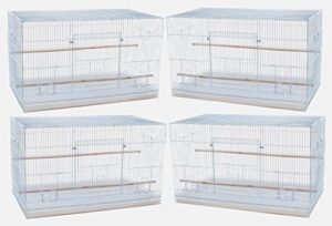 lot of 4 large 30" flight bird breeding cage canary aviary lovebird budgie finch parakeet(white)