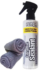 flitz ceramic spray sealant and paint protectant: shine, protect + seal clear coat, plastic,1 application lasts up to 12 months, made in usa