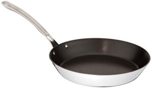 viking culinary contemporary 3-ply stainless steel nonctick fry pan, 12 inch, ergonomic stay-cool handle, dishwasher, oven safe, works on all cooktops including induction