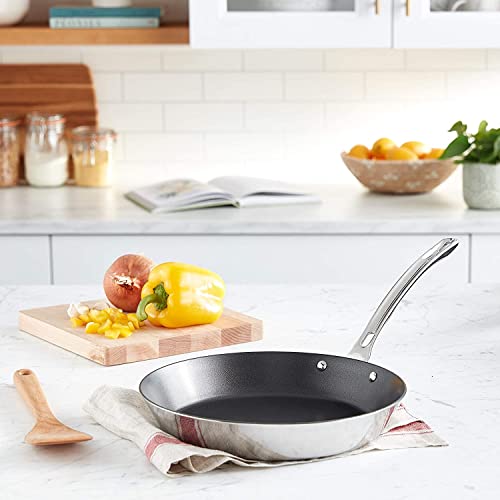 Viking Culinary Contemporary 3-Ply Stainless Steel Nonctick Fry Pan, 12 Inch, Ergonomic Stay-Cool Handle, Dishwasher, Oven Safe, Works on All Cooktops including Induction