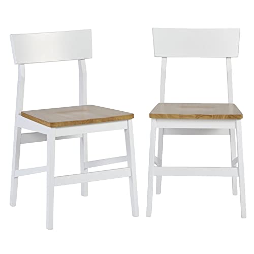 Progressive Furniture Dining Chair (2/Ctn), Light Oak/White