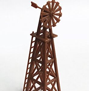 Outland Models Railway Layout Country Farm Windmill (Brown) HO Scale 1:87