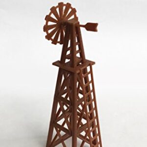 Outland Models Railway Layout Country Farm Windmill (Brown) HO Scale 1:87