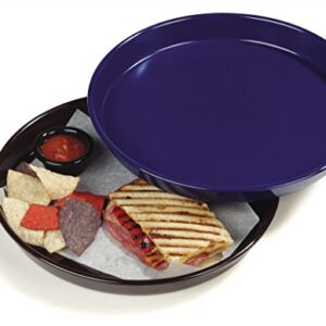 Carlisle FoodService Products Plastic Serving Tray, 13 Inches, Cobalt