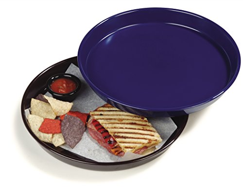 Carlisle FoodService Products Plastic Serving Tray, 13 Inches, Cobalt