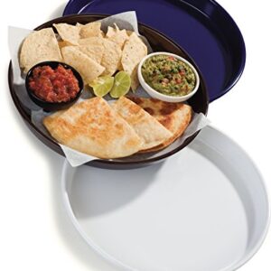 Carlisle FoodService Products Plastic Serving Tray, 13 Inches, Cobalt