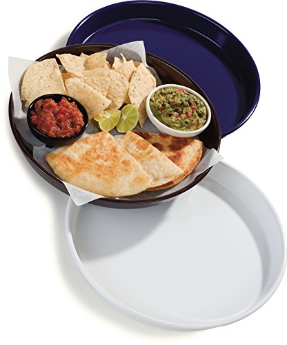 Carlisle FoodService Products Plastic Serving Tray, 13 Inches, Cobalt