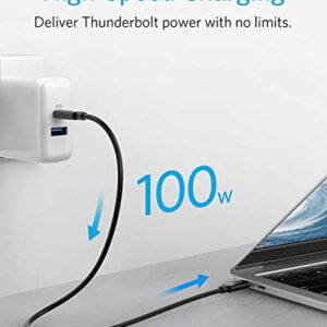 Anker [Intel Certified] Thunderbolt 3.0 Cable 1.6 ft (USB-C to USB-C) Supports 100W Charging / 40Gbps Data Transfer (Compatible with USB 3.1 Gen 1 and 2), Perfect for Type-C Macbooks