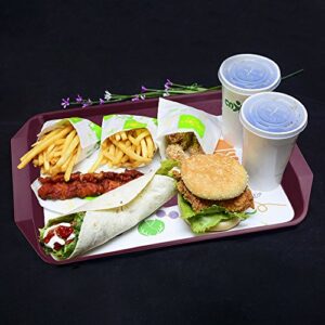 Idotry Plastic Fast Food Serving Trays, 4-Pack