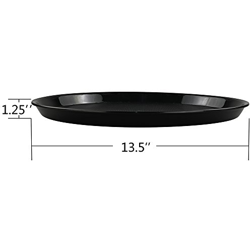 Ramddy Black Round Serving Trays, Set of 4