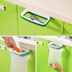 ninasill ღ ღ garbage bag holder plastic bracket stand rack kitchen trash storage hanger bags (green 0)