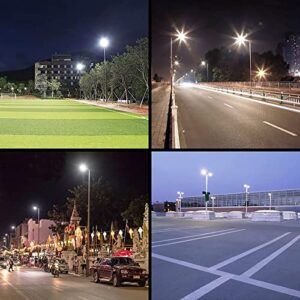 KCCCT LED Parking Lot Lights New 300W with Automatic Adjustable Dusk-to-Dawn Photocell Outdoor LED Shoebox Pole Light 39000LM 5000K LED Commercial Light IP65 100-277V ETL&DLC (Slip Fit,with Photocell)