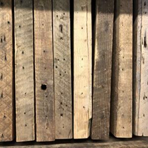 Urban Legacy Reclaimed Wood Shelves | Floating Or with Brackets | Amish Handcrafted in Lancaster County, PA | Set of Two - Genuine, Salvaged (Bracketed Natural, 40" x 7" x 2.5")