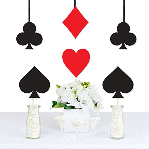 Las Vegas - Card Suits Decorations DIY Casino Party Essentials - Set of 20