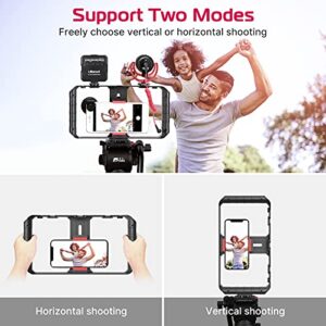 ULANZI U Rig Pro Smartphone Video Rig, Filmmaking Vlogging Case, Phone Video Stabilizer Grip Tripod Mount for Videomaker Film-Maker Video-grapher with Cold Shoe Mount for iPhone Samsung and More