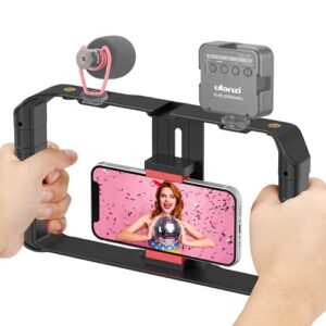 ULANZI U Rig Pro Smartphone Video Rig, Filmmaking Vlogging Case, Phone Video Stabilizer Grip Tripod Mount for Videomaker Film-Maker Video-grapher with Cold Shoe Mount for iPhone Samsung and More