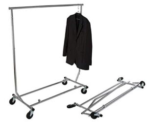 only garment racks true commercial grade rolling rack designed with solid "one piece" top rail