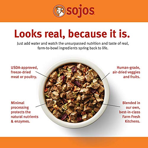 Sojos Complete Turkey & Salmon Recipe Senior Grain-Free Freeze-Dried Raw Dog Food, 7 Pound Bag