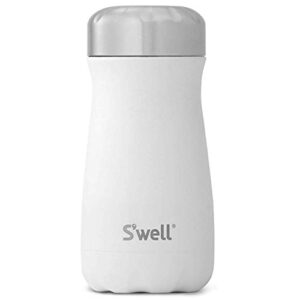 s'well stainless steel traveler-triple-layered vacuum-insulated containers keeps drinks cold for 21 hours and hot for 9-with no condensation-bpa free water bottle, 1 count (pack of 1), moonstone