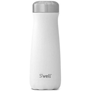 s'well stainless steel traveler - 20 fl oz - moonstone - triple-layered vacuum-insulated travel mug keeps coffee, tea and drinks cold for 36 hours and hot for 15- bpa-free water bottle