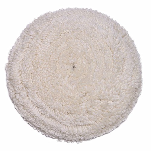 GRACEFUR Wool Buffing Pads with Hook and Loop 7 inch Polishing Pad for Compound Cutting & Polishing for Car, Boat and Epoxies (7in Single Sided)