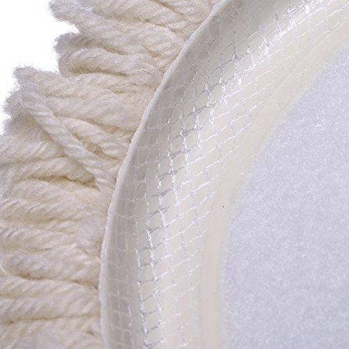 GRACEFUR Wool Buffing Pads with Hook and Loop 7 inch Polishing Pad for Compound Cutting & Polishing for Car, Boat and Epoxies (7in Single Sided)