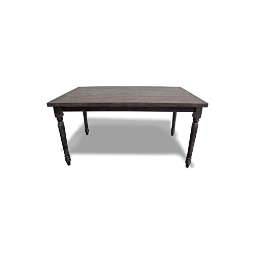 Best Master Furniture Grey Wood and Veneer Distressed Dining Table