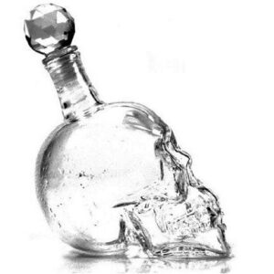 Bargain Crusader Skull Head Vodka Shot Whiskey Wine Drinking Glass Bottle Decanter Skull Shaped Wine Bottle (1, 500ml Decanter)