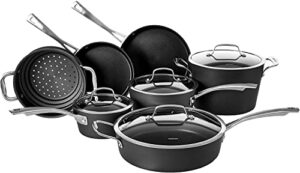 cuisinart 62i-11 cookware set, black, medium