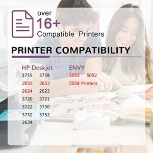 Inktopia Remanufactured Ink Cartridge Replacement for HP 65 XL 65XL N9K04AN for HP Envy 5055 5052 5058 DeskJet 3755 2655 3720 3722 3723 3730 3732 3752 3758 2652 Printer (1 Black 1 Color)