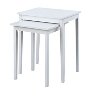 convenience concepts american heritage nesting end tables, white
