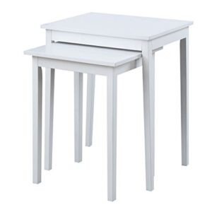 Convenience Concepts American Heritage Nesting End Tables, White