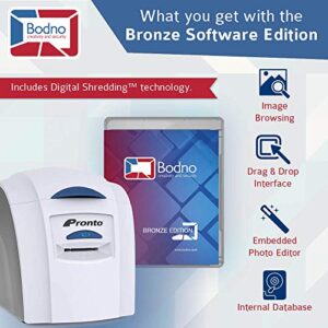 Magicard Pronto ID Card Printer & Complete Supplies Package with Bodno Software - Bronze Edition