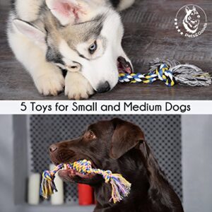 Dog Chew Toys - Puppy Teething Toys- Puppy Chew Toys - Rope Dog Toy - Puppy Toys - Small - Dog Toy Pack - Tug Toy - Dog Toy Set - Washable Cotton Rope for Dogs