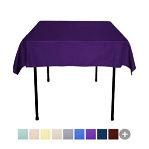 ylzyaa tablecloth - 54 x 54 inch -purple-square polyester table cloth, wrinkle,stain resistant - great for buffet table, parties, holiday dinner & more