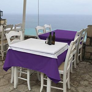 YLZYAA Tablecloth - 54 x 54 Inch -Purple-Square Polyester Table Cloth, Wrinkle,Stain Resistant - Great for Buffet Table, Parties, Holiday Dinner & More