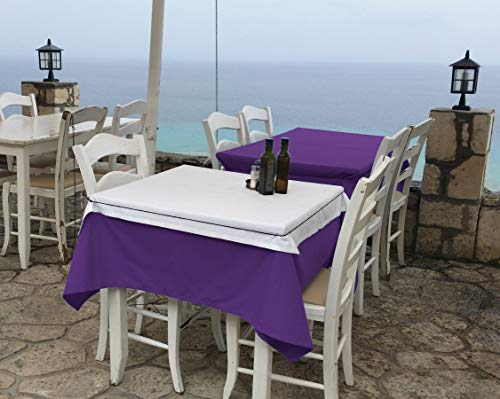 YLZYAA Tablecloth - 54 x 54 Inch -Purple-Square Polyester Table Cloth, Wrinkle,Stain Resistant - Great for Buffet Table, Parties, Holiday Dinner & More