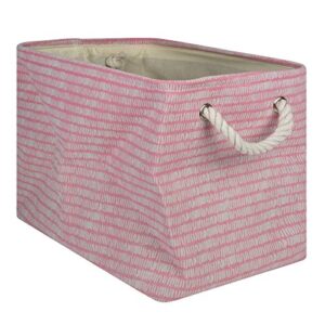 dii polyester container with handles, keeping score storage bin, large, pink sorbet