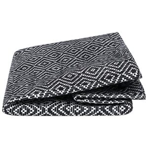 DII Woven Paper Storage Bin, Diamond Basketweave, Black/White, Medium