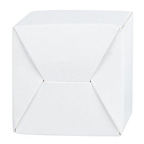 LaRibbons 20Pcs Recycled Gift Boxes - 6 x 6 x 6 inches White Paper Box Kraft Cardboard Boxes with Stickers Cotton String, Perfect for Party, Wedding, Gift Wrap