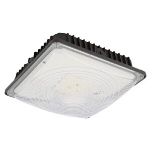 kadision 90w led canopy light for gas station light, 9900lm 0-10v dimmable 5000k cold white 100-277v ip65 waterproof, 9.6"x9.6" square canopy light fixture, etl listed