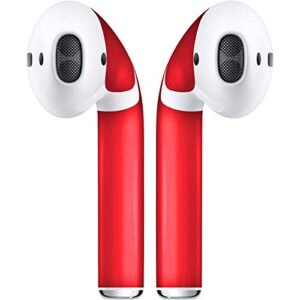 airpod skins protective wraps - stylish covers for protection & customization, compatible with apple airpods (red)