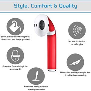 AirPod Skins Protective Wraps - Stylish Covers for Protection & Customization, Compatible with Apple AirPods (Red)