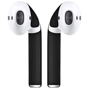 airpod skins protective wraps | easy install | customize and protect | free lifetime replacements | max coverage | compatible with apple airpods accessories (matte black)