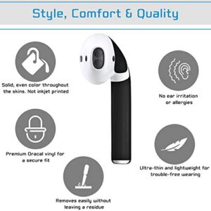 AirPod Skins Protective Wraps | Easy Install | Customize and Protect | Free Lifetime Replacements | Max Coverage | Compatible with Apple AirPods Accessories (Matte Black)